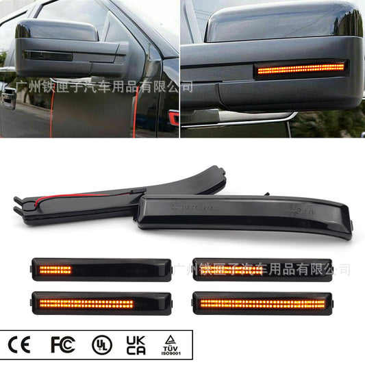 Ford Pickup Mirror Dynamic Turn Signal LED Light F150 Raptor Smoke