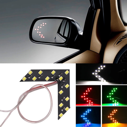 Car Rearview Mirror Turn Signal Hidden LED Turn Signal 1210/3528 14SMD LED Arrow Indicator
