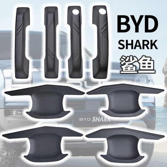 Byd Pickup Truck Shark Modified Black Warrior Hood Rearview Mirror Car Logo Fog Lamp Cover Door Bowl Handle Fuel Tank Cap