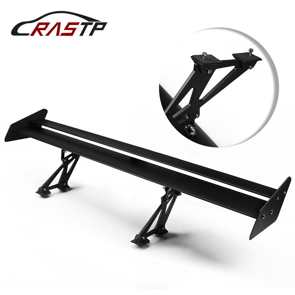 Cross-border Car Modification Punching Double-layer Metal Tail Three-compartment Car Wing Spoiler