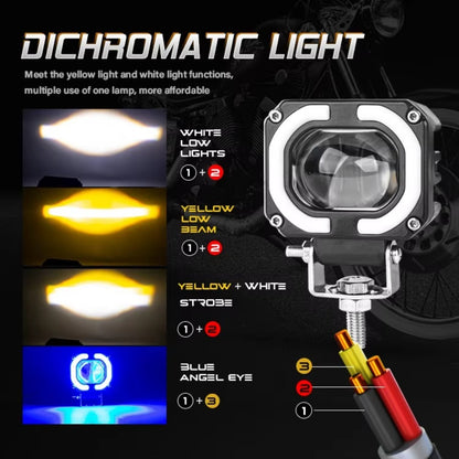 Universal Led Spotlight, Square Headlight Lens, Super Bright Car Atmosphere Lamp
