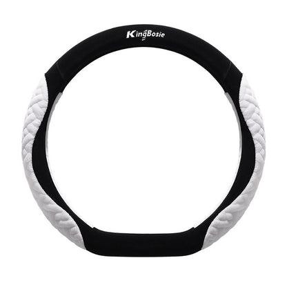 Winter New Teddy Velvet Steering Wheel Cover Short Plush Car Handle Cover Unisex Winter Warm D-shaped Round