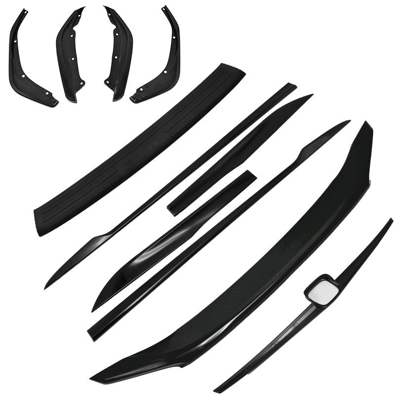 Suitable For 10Th Generation Civic Modification Parts, Door Edge Trim, Corner Spoiler, Tailgate Trim, Surround Kit
