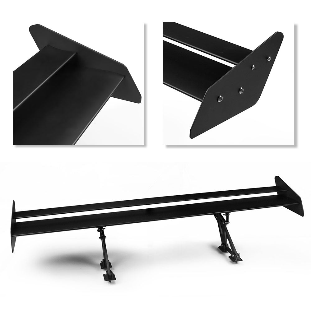 Cross-border Car Modification Punching Double-layer Metal Tail Three-compartment Car Wing Spoiler