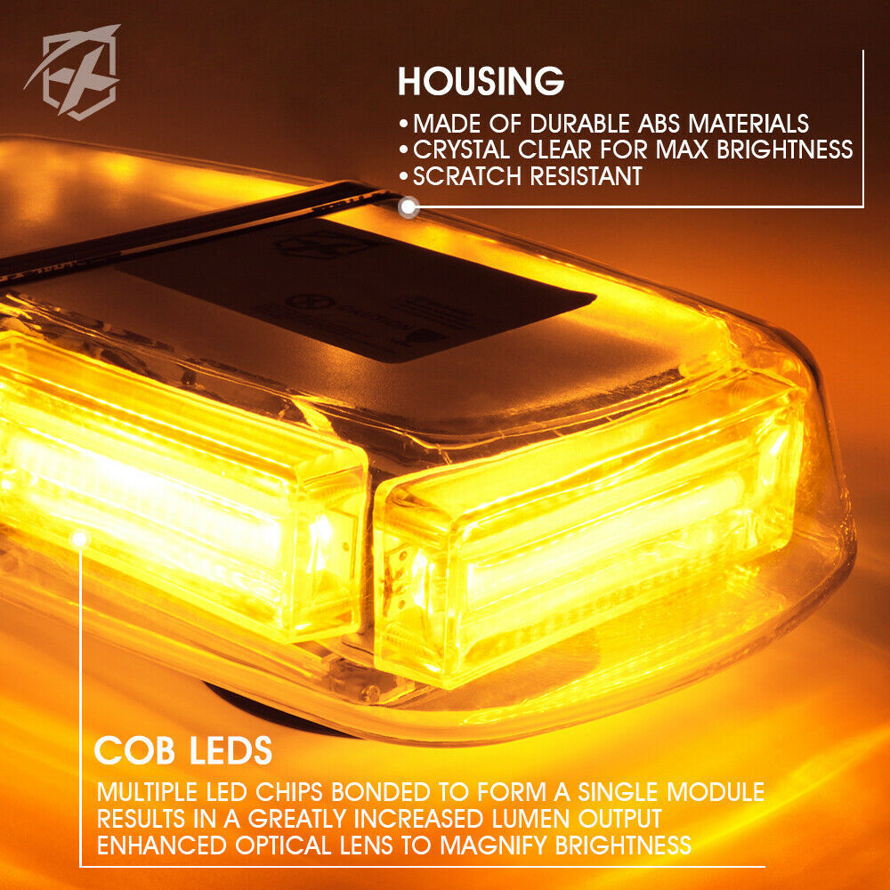 Super Bright Opening Flash Light Warning Light Car Truck Modification Top-absorbing Lightning COB Flash Light Engineering School Light