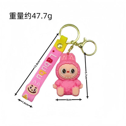Cartoon Rab Cloth Sheep Keychain Cute Silicone Doll Pendant Car Key Chain Accessories Push Gift