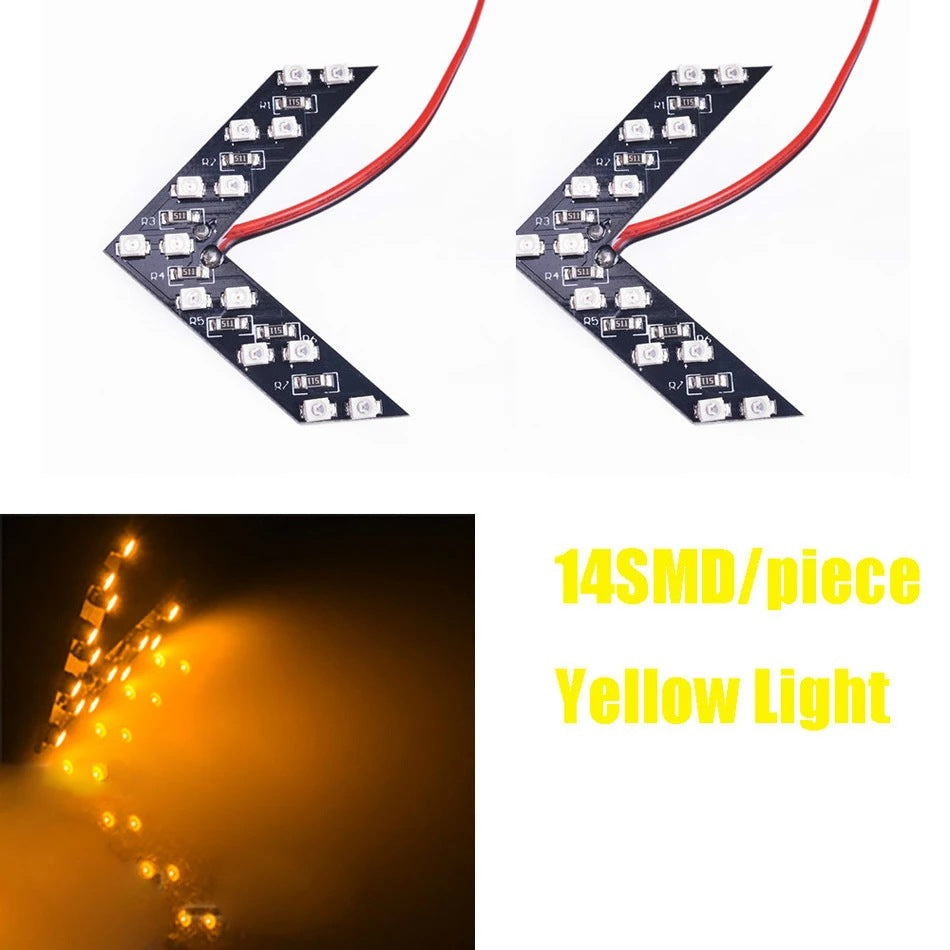 Car Rearview Mirror Turn Signal Hidden LED Turn Signal 1210/3528 14SMD LED Arrow Indicator