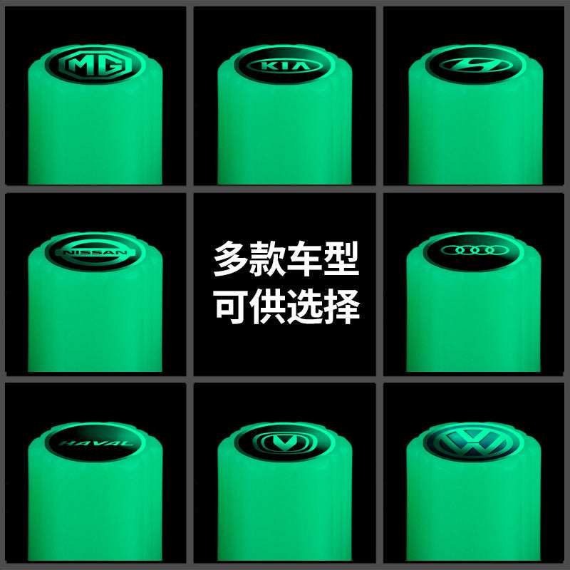 Luminous Tire Air Nozzle Cap Car Valve Cap Motorcycle Electric Car Vacuum Tire Air Nozzle Luminous Valve Core Cover