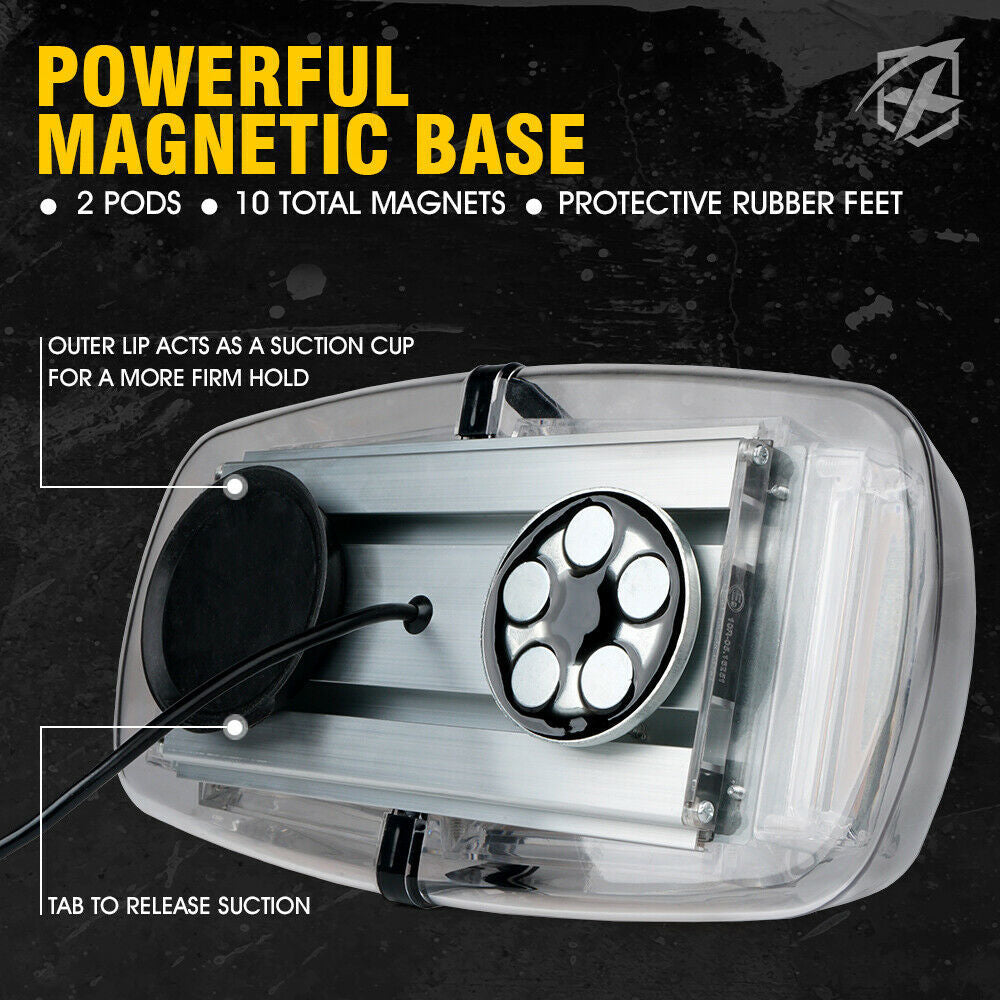 Super Bright Opening Flash Light Warning Light Car Truck Modification Top-absorbing Lightning COB Flash Light Engineering School Light