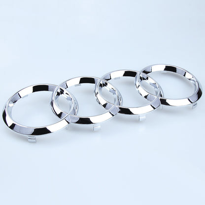 Suitable For FAW Audi 4th Ring A3A5A4LA6LQ5Q7 Middle Net Logo Tail Logo Front And Back Black Modified Car Logo