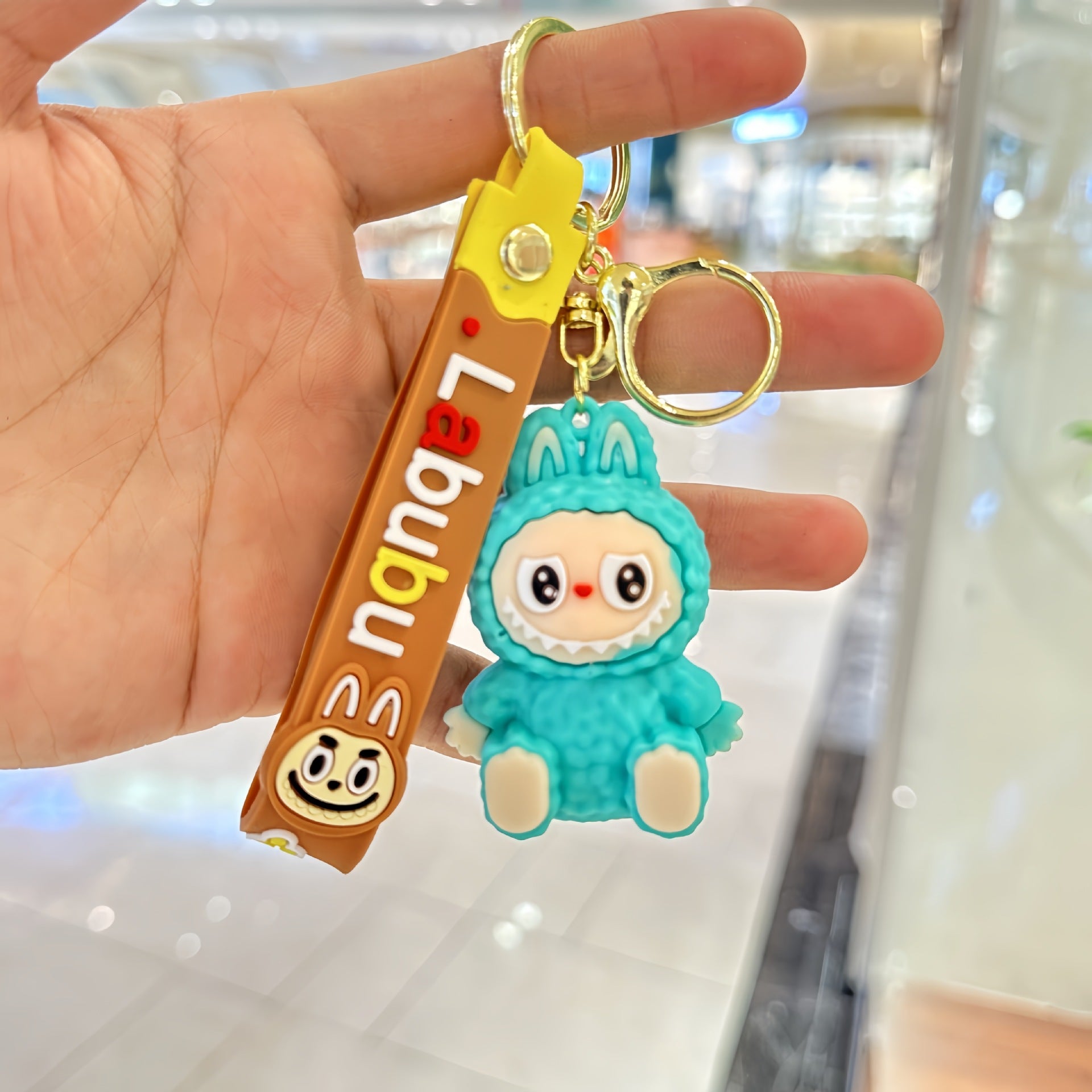 Cartoon Rab Cloth Sheep Keychain Cute Silicone Doll Pendant Car Key Chain Accessories Push Gift
