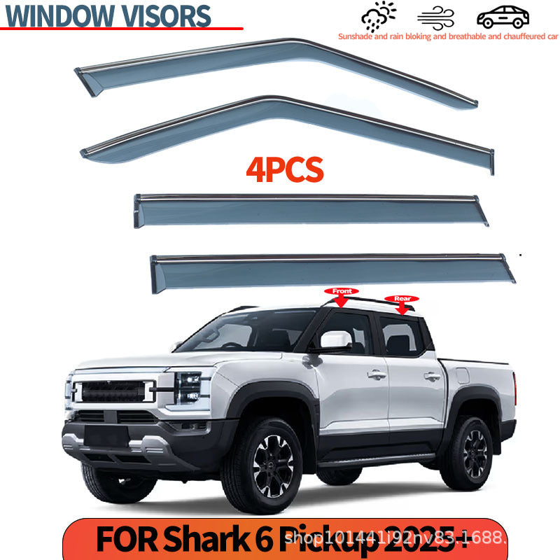Suitable For 2025 Byd Byd Shark Right-Hand Drive Car Rain Shield Pc Pickup Truck Window Rain Shield Wholesale