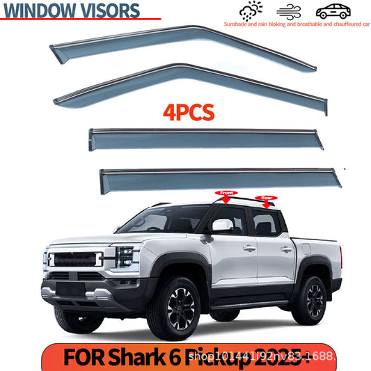 Suitable For 2025 Byd Byd Shark Right-Hand Drive Car Rain Shield Pc Pickup Truck Window Rain Shield Wholesale