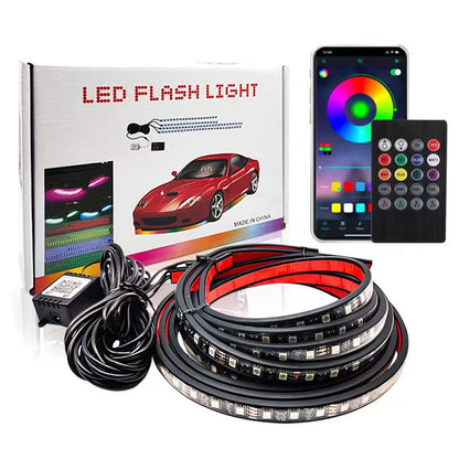 Car Chassis Light Decoration Colorful Voice Control Atmosphere Light Highlight Modified Car Chassis Light Waterproof Flash Led Streamer Light