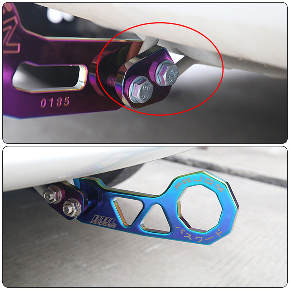 Universal Racing Towing Hook Modified Creative Car Front And Rear Trailer Hook Trend Streamer Decorative Rogue Hook JDM