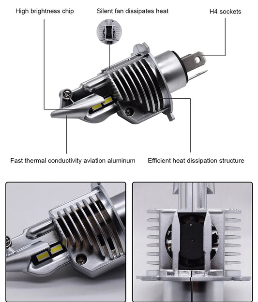 H4 Fighter Jets, Car Led Headlights, Front Fog Lights, High Beem H4 Front Headlights