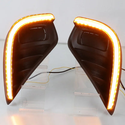 2020-21 Toyota Highlander DRL & Fog Light with Sequential Turn Bi-Color Signal Yellow LED Daytime Running Lights