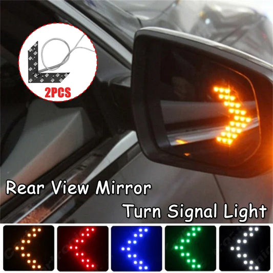 Car Rearview Mirror Turn Signal Hidden LED Turn Signal 1210/3528 14SMD LED Arrow Indicator