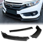 Front cannard spliter Front Lip  Modification Parts Sedan Hatchback Carbon Fiber Pattern Four-segment Front Universal Shovel