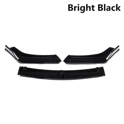 Front cannard spliter Front Lip  Modification Parts Sedan Hatchback Carbon Fiber Pattern Four-segment Front Universal Shovel