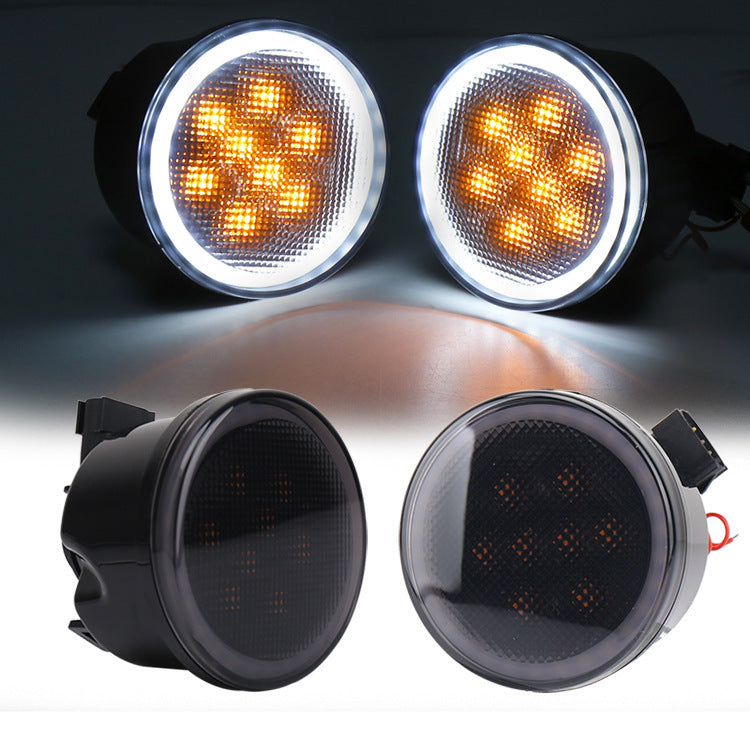 JEEP Wrangler Modified LED Car Center Grid Lights Turn Signal Warning Wide Signal Lights