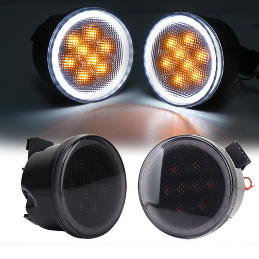 JEEP Wrangler Modified LED Car Center Grid Lights Turn Signal Warning Wide Signal Lights