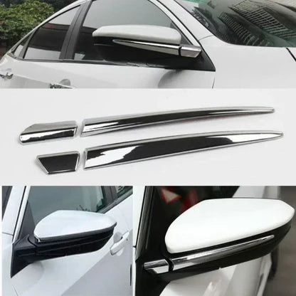Honda Civic 2016-21 Side Mirrors Cover Carbon Fiber Style, Glossy and Chrome