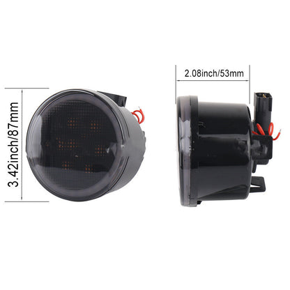 JEEP Wrangler Modified LED Car Center Grid Lights Turn Signal Warning Wide Signal Lights