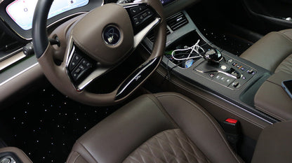 Baby's Breath Shaped Fiber Optic Light Car Foot Mat