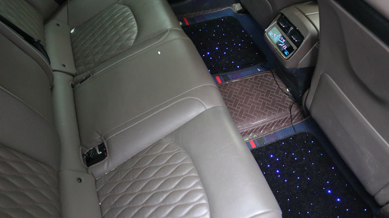 Baby's Breath Shaped Fiber Optic Light Car Foot Mat