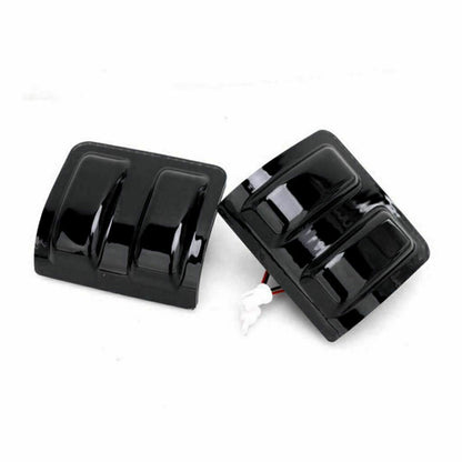 Car Front Mirror Lights 3 Grids Are Always On And Running Water  [ F250 F350 F450 F550 ]