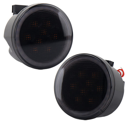 JEEP Wrangler Modified LED Car Center Grid Lights Turn Signal Warning Wide Signal Lights