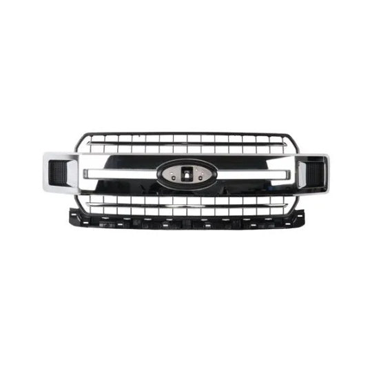 Enhance Your F-150's Style: 2018-2020 Ford F-150 Chrome & Black Front Upper Grille (Direct Fit)