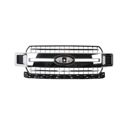 Enhance Your F-150's Style: 2018-2020 Ford F-150 Chrome & Black Front Upper Grille (Direct Fit)