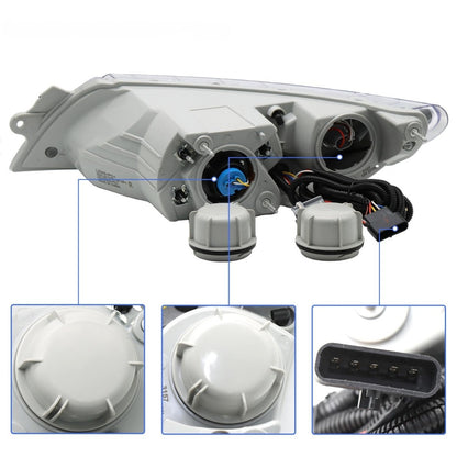 International 4300 Headlight Assembly Pair - Upgrade with 9007 Blaze LED Bulbs (Left & Right)