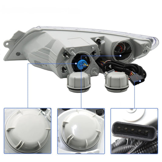International 4300 Headlight Assembly Pair - Upgrade with 9007 Blaze LED Bulbs (Left & Right)