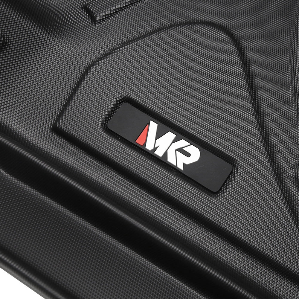 All Weather Floor Mats For Chevy Silverado GMC Sierra 1500 2019-2025, 2020-2025 SLV SRA 2500 3500 HD Crew Cab, With Rear Under-Seat Storage