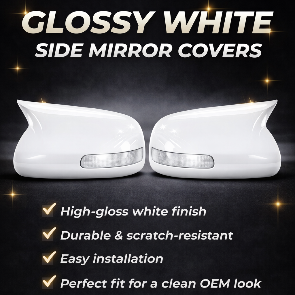 Toyota Corolla (2009-2014) Carbon Fiber Horn-Shaped Mirror Covers – Aggressive M-Style Rearview Mirror Modification