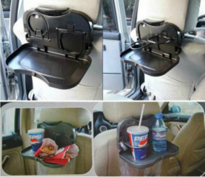 Seat Back Car Cup Holder Car Beverage Tray Folding Car Dinner Plate
