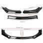 Front cannard spliter Front Lip  Modification Parts Sedan Hatchback Carbon Fiber Pattern Four-segment Front Universal Shovel